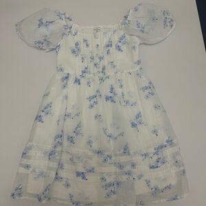 Abercrombie Kids White and Blue Floral Dress